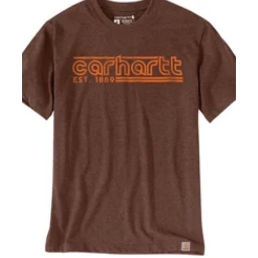 Carhartt Men's 100% cotton brown graphic relaxed fit T-shirt Size 2XL